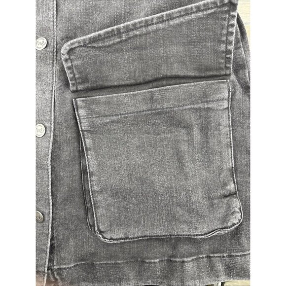 QVC Me By Jennie Garth The Dylan Denim Jacket Womens Size S Washed Black New - Picture 12 of 15